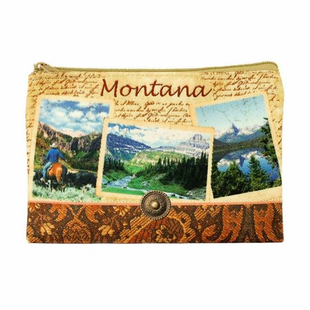 AMERICAWARE Montana Vintage Print Zip Pouch ZPMON01